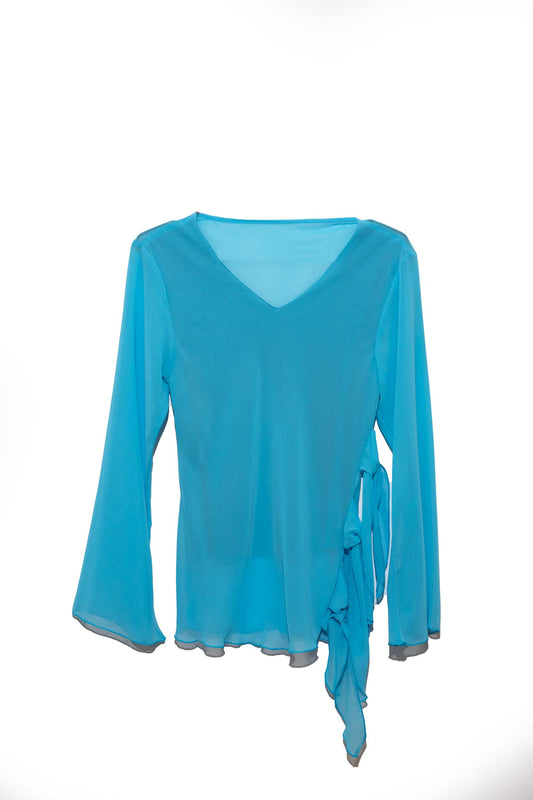 blusa celeste