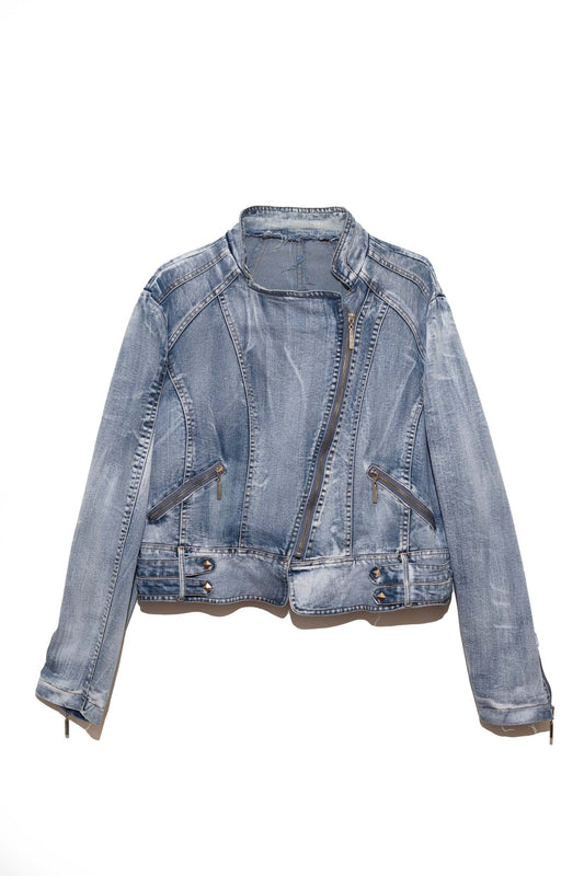 jaqueta jeans biker