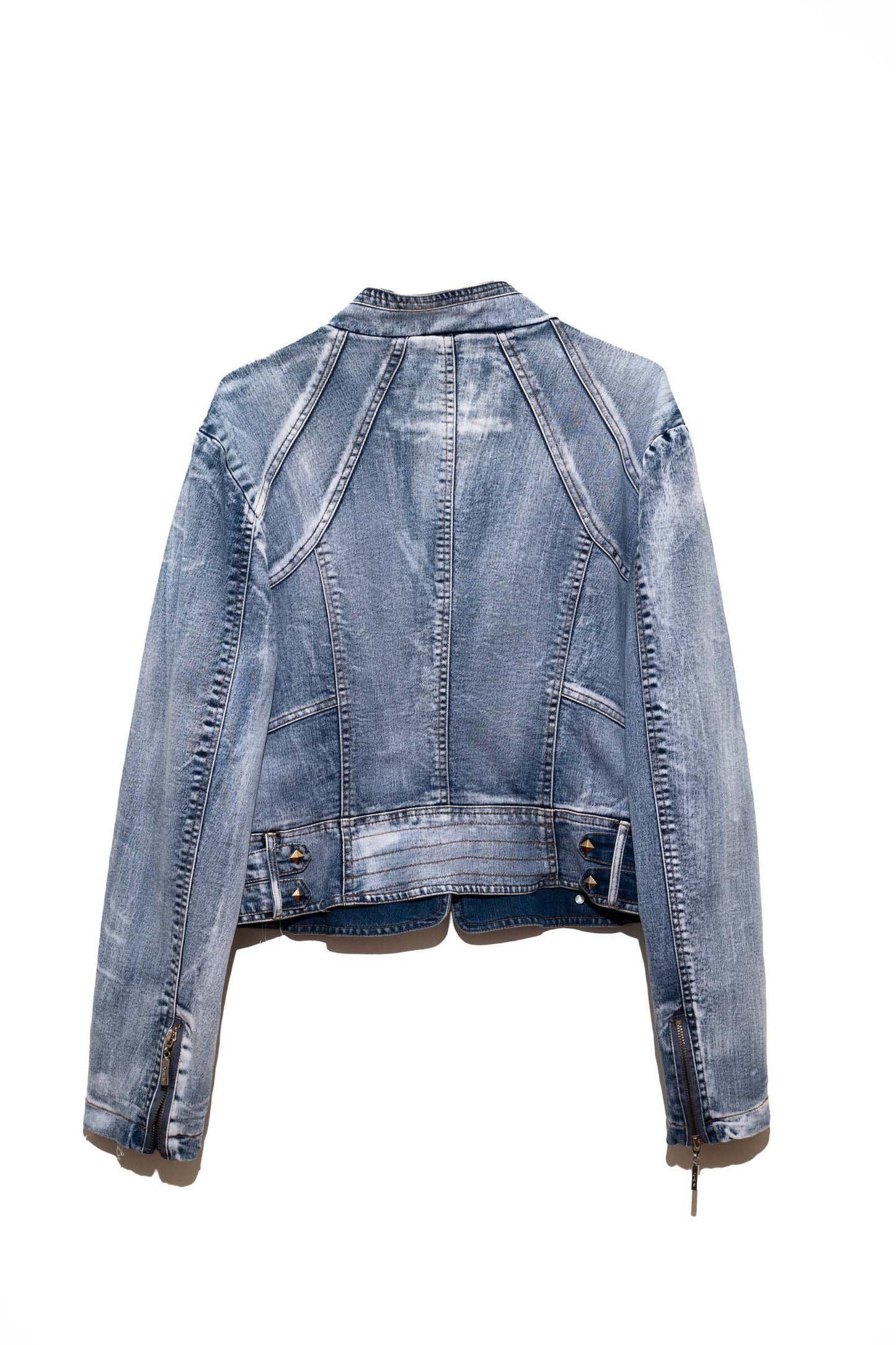 jaqueta jeans biker